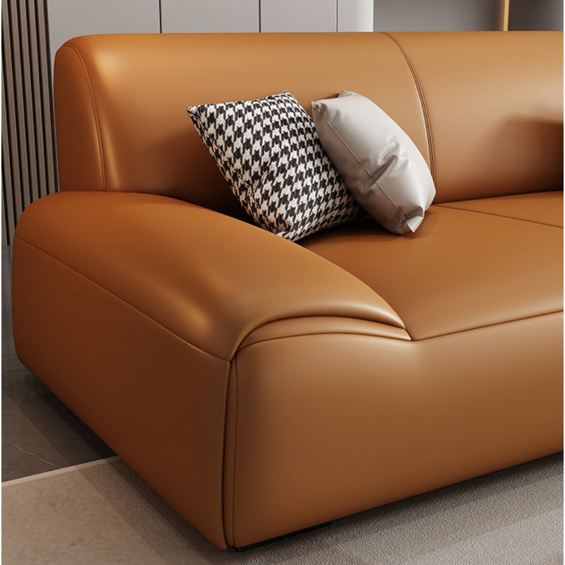 Canapé Creative Minimalist, Orange, 2, H 31,8 po x l 74,8 po x P 37,4 po