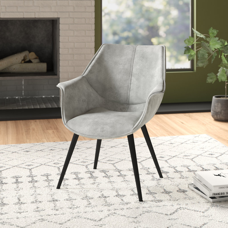 Fauteuil rembourré Billie-Ann, Gris clair