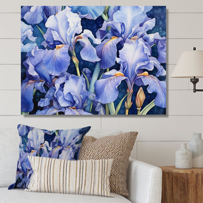 " Purple Green Iris Impressions "