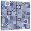 Patchwork géométrique bleu Avery