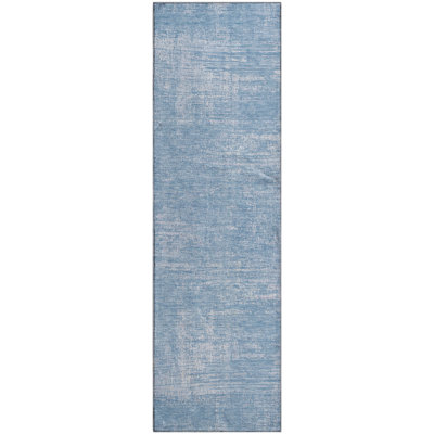 Premium Machine Washable Prisco Blue Rug
