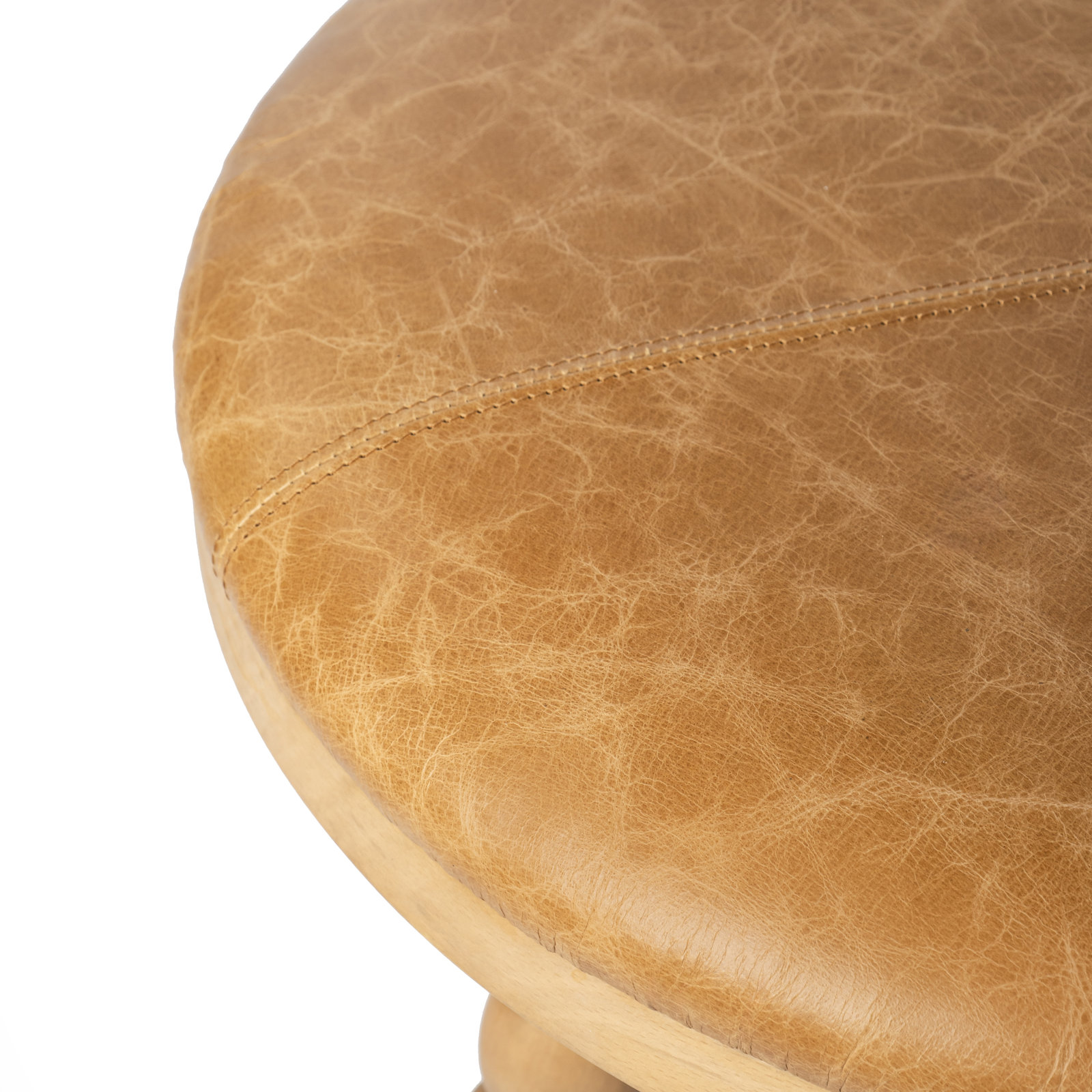 Bramhall 26" Genuine Leather Counter Stool