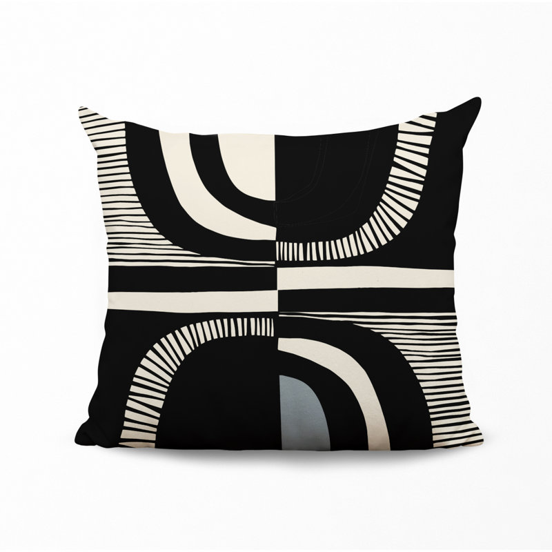 Jeté carré / extérieur en polyester Chamu, Gris, 20 po x 20 po