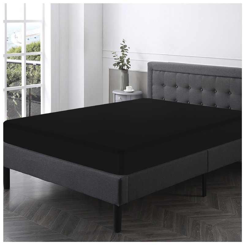Diamond Fitted Sheet, Kingsize (5'), Black