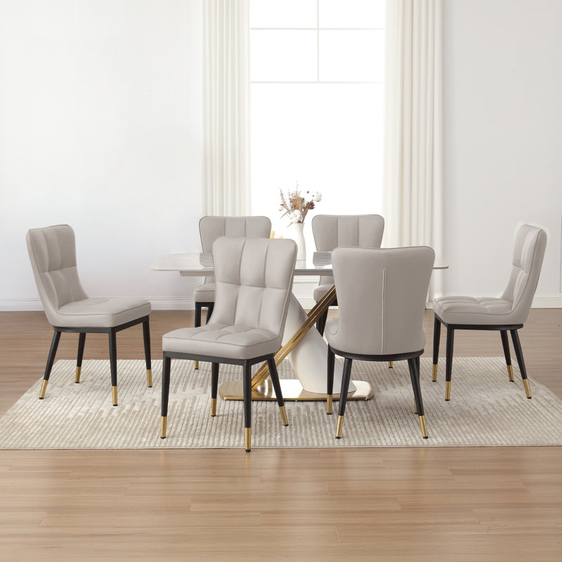 Chaise d'appoint en similicuir 18,9 po H, Gris verdâtre