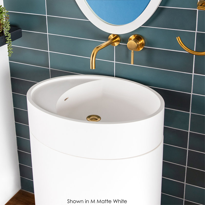 Cigno Wall Mounted Bathroom Faucet, Brushed Gold