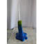Abstrait géométrique vert et bleu Kemely en fibre de verre 9 po x 12 po x H 24 po