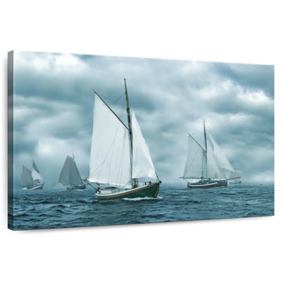 Mehar Sailboats In The Fog