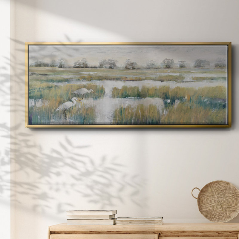 Marshland View V - Toile encadrée, H 20 po x l 50 po