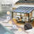 12 Ft. W x 10 Ft. D Outdoor Metal Pergola with Sloped Roof Patio Gazebo for Backyard, Deck-128942185