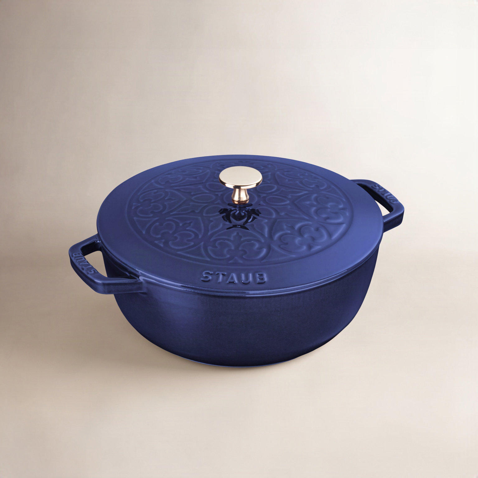 Enameled Cast Iron Braiser, Dark Blue