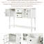 Armoire de salon avec tablette inférieure (blanc), rangement en bois pour buffet - 2 tiroirs, armoires, apparence exquise, console à structure stable, matériaux en verre spacieux, gracieux-703851722