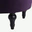 Repose-pieds capitonné Dawn, velours mauve