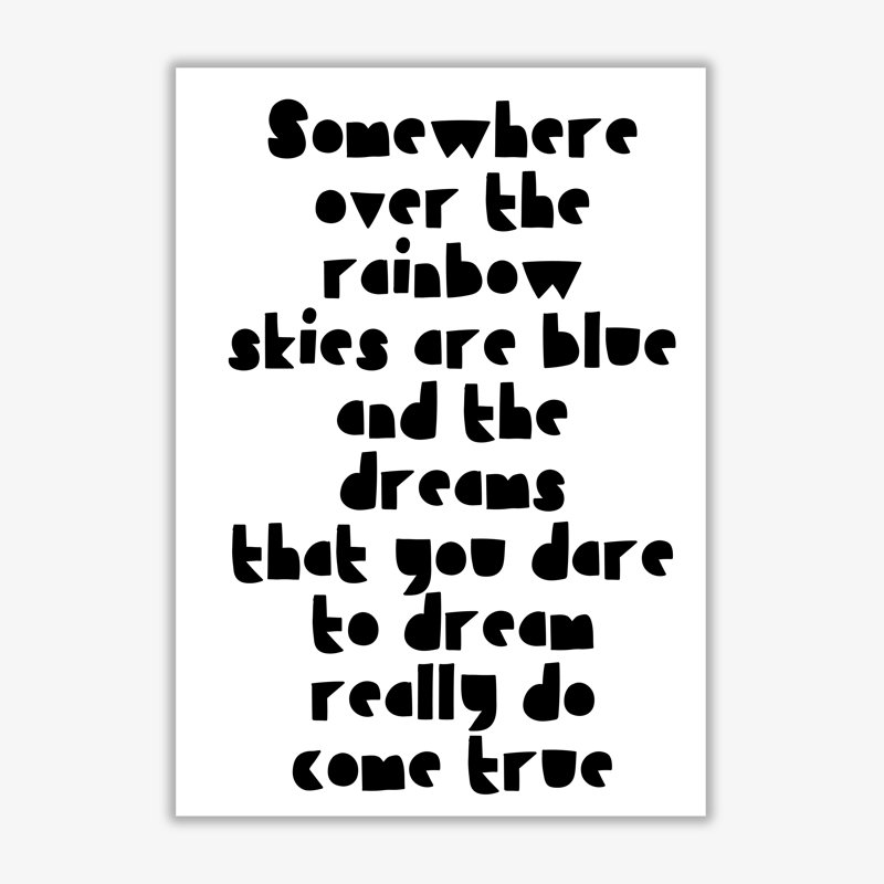 Somewhere Over The Rainbow - Print, No Frame, 42 cm H x 30 cm W x 1 cm D
