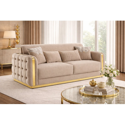Aurelia Luxe Tufted Upholstered Sofa