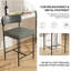 Chaise de salle à manger rembourrée moderne en métal avec dossier confortable-575270005