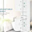 Armoire à linge de salle de bain - grande et mince avec tablette ouverte, tiroir, portes encastrées et tablettes réglables, blanc