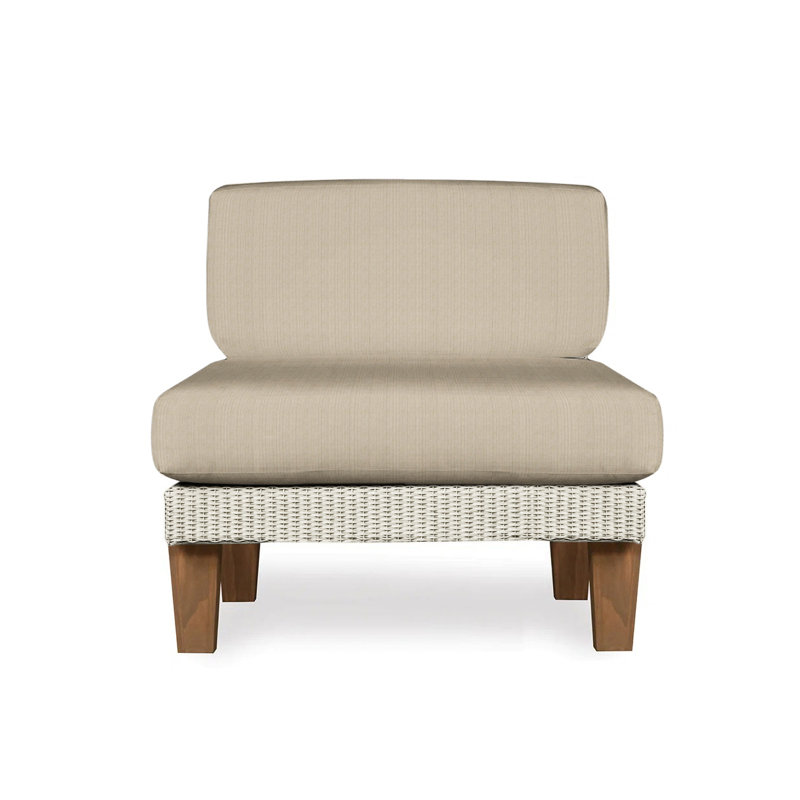Catalina Outdoor Teak Lounge Chair, Demo Mist, Linen
