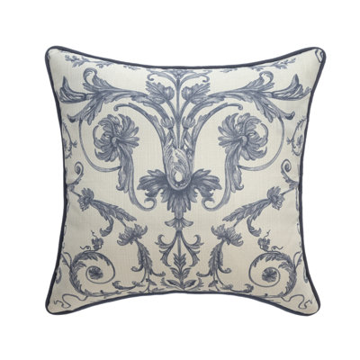 Transitional Floral Handmade Polyester Throw Pillow