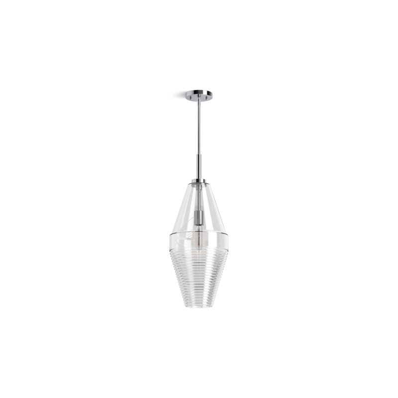 Simplice Diamond Pendant, Polished Chrome