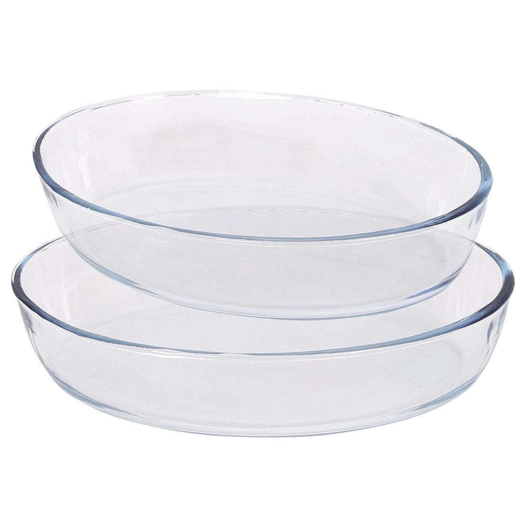 Argon Tableware Oval Glass 2 Piece Baker Bakeware Set