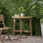 Outdoor Half-Round Folding Wood Bistro Table-2077582246