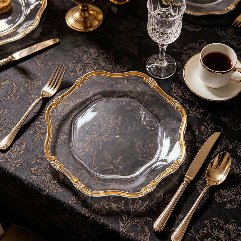 Paquet de 8 assiettes de présentation en plastique durables, parfaites pour rehausser le décor des repas et des événements