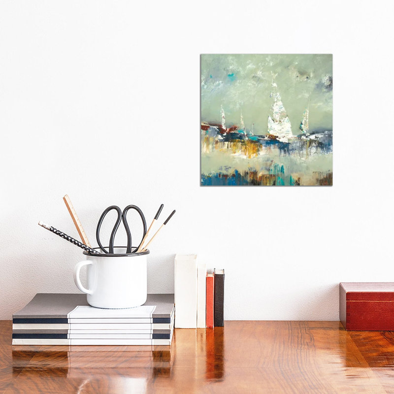Sailing Away by Lisa Ridgers - Wrapped Canvas Painting, 30.48 cm H x 30.48 cm W