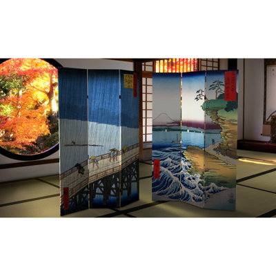 Hiroshige Ukiyo-e Folding Art Screen