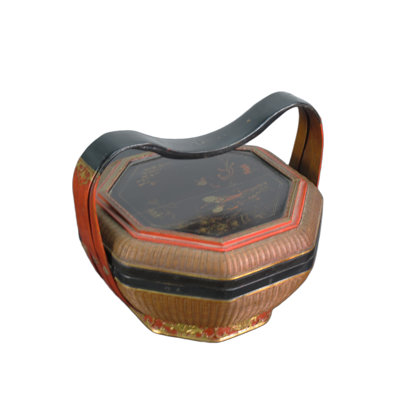 Asian Classic Bamboo Basket Decorative Box