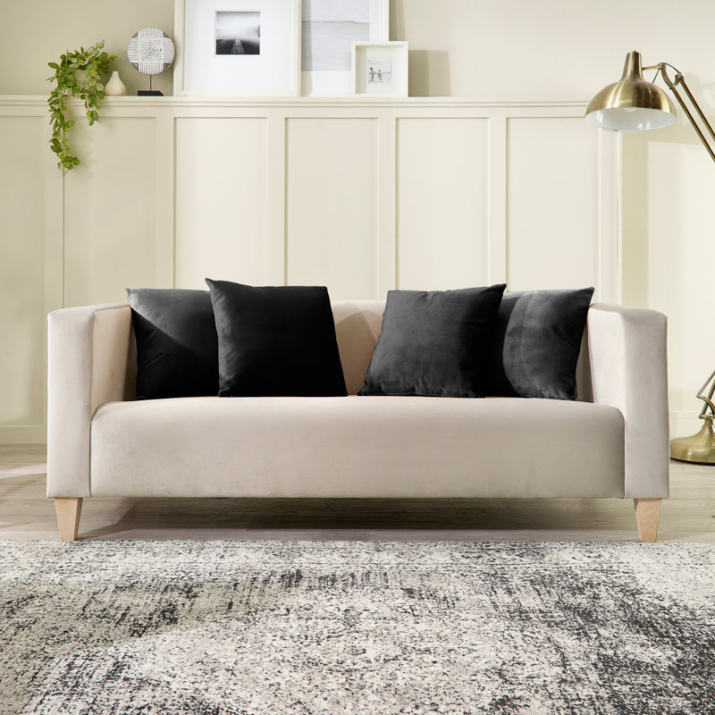 Aunchman 3 Seater Upholstered Sofa, Cream