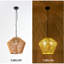 Lampe suspendue de 17 po en corde de chanvre - luminaire artisanal pour îlot de cuisine, salle à manger, finition naturelle de chambre à coucher, fer à repasser à hauteur réglable et salle à manger décorative