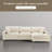 4 - Piece Upholstered White Faux Rabbit Fur Flannel Reversible Modular Sofa Living Room Sectional Couch with Ottoman-255998392