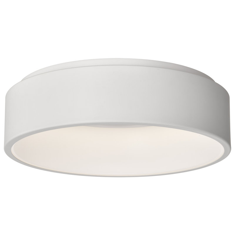 Plafonnier encastré 1 lumière DEL Lucien, Blanc, H 6,06 po x l 6,06 po x P 17,75 po