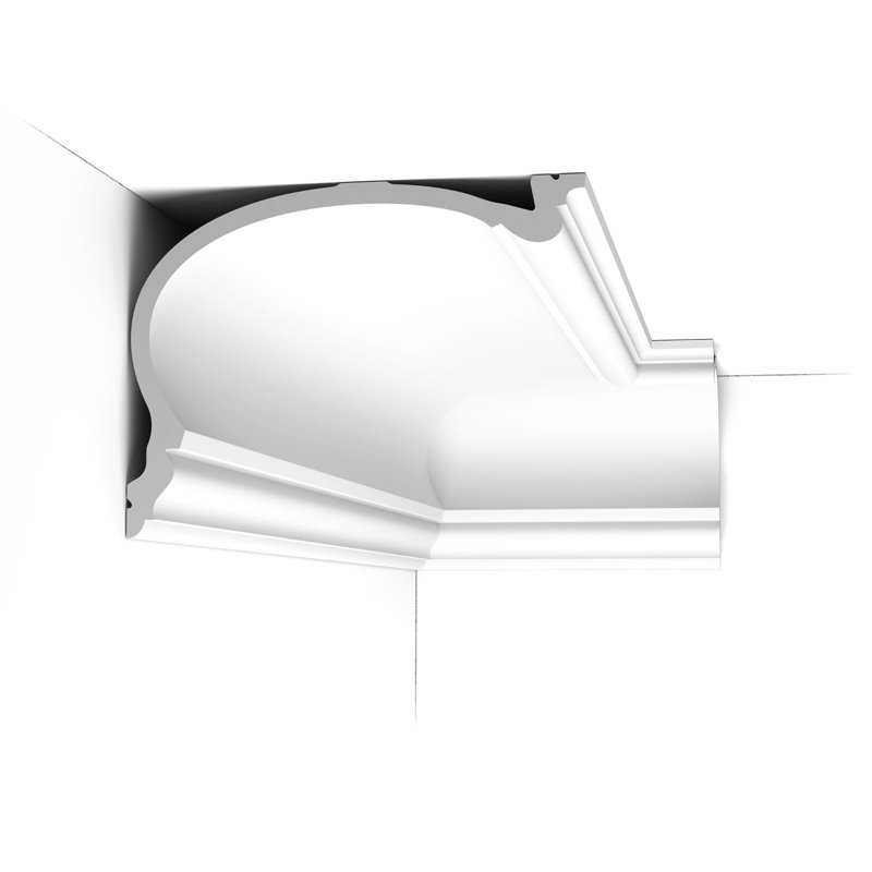 Moulure couronnée en polyuréthane blanc uni apprêté 913/16 po x 7-1 / 2 po x 78-3 / 4 po, 6 Pack