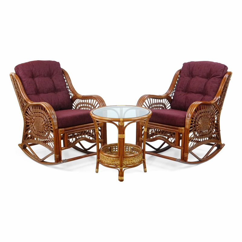 Brunilda 3 - Piece Living Room Set, Dark Brown