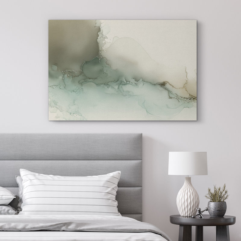 «Minimalist Wash Abstract Design», reproduction d'art sur toile encadrée très grande, Toile tendue