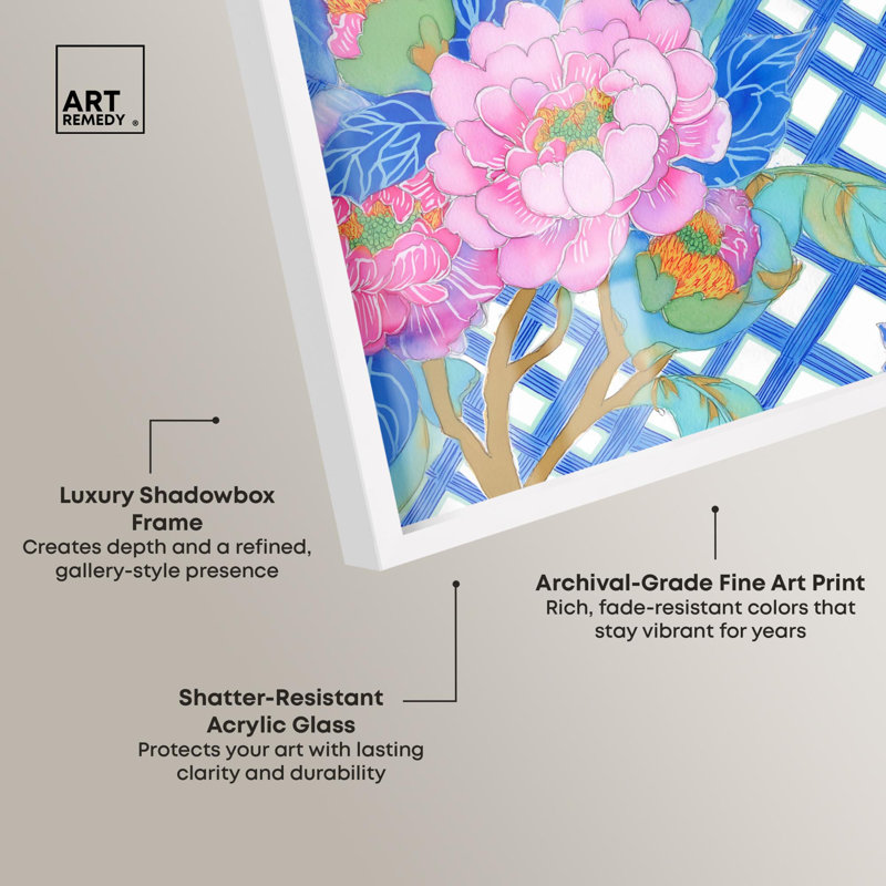 Décoration murale Joyful Gridlock Shadowbox Print par Art Remedy, cadre blanc, 11 x 16, H 16 po x l 11 po, Cadre blanc