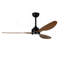 Ventilateur de plafond de 52 po avec lumières et 3 ventilateurs de plafond en ABS à 6 niveaux, ventilateur de plafond réversible, pour salon de patio, chambre à coucher, bureau, intérieur.-821568444-821568064