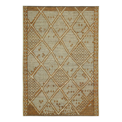 Moroccan Hand Knotted Geometric Area Rug