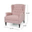 Fauteuil inclinable surdimensionné capitonné à oreilles avec garniture cloutée