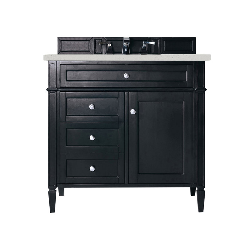 Brittany 36'' W Single Vanity, Black Onyx, Lime Delight, 8" Widespread