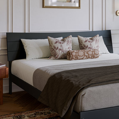 Phoenix King Wood Panel Headboard, Black