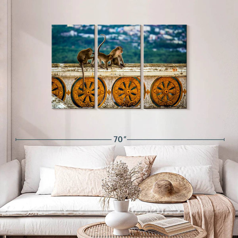 Brampt Thai Monkeys, 28" H x 45" W
