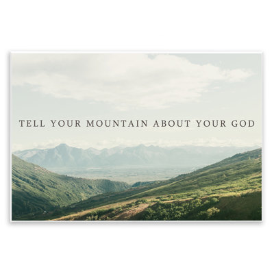 «Tell Your Mountain About God», plaque murale, design par Kali Wilson