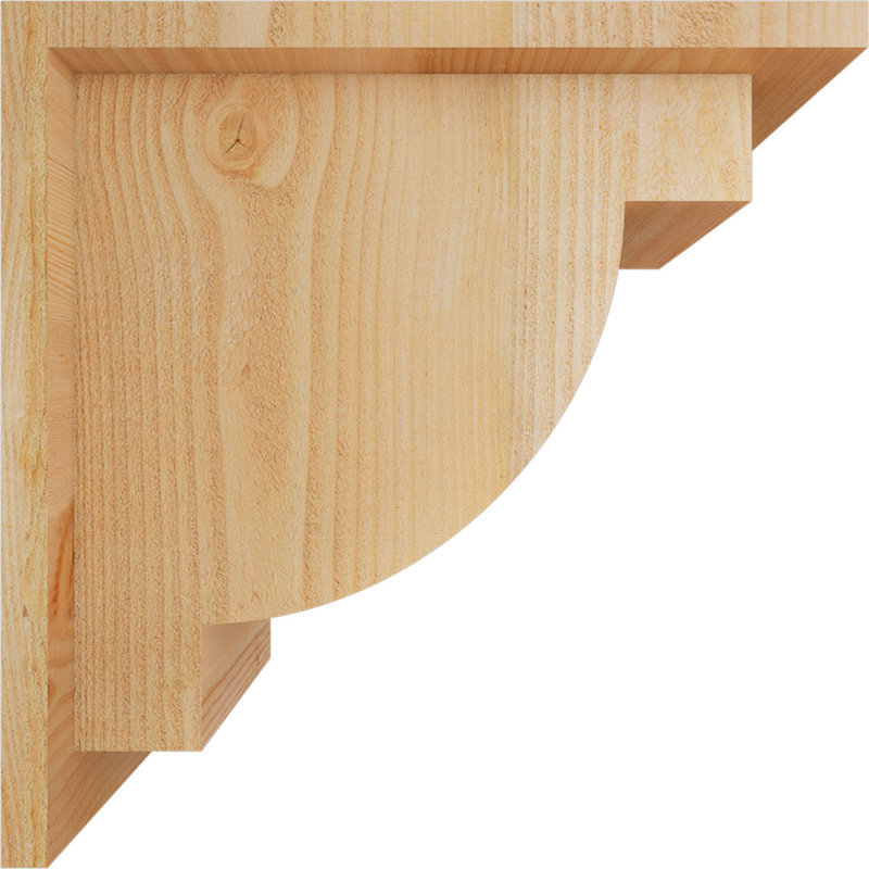 Corbeau alpin avec contre-plaque, H 14 po x l 8 po x P 14 po, Sapin de Douglas, Sciage brut