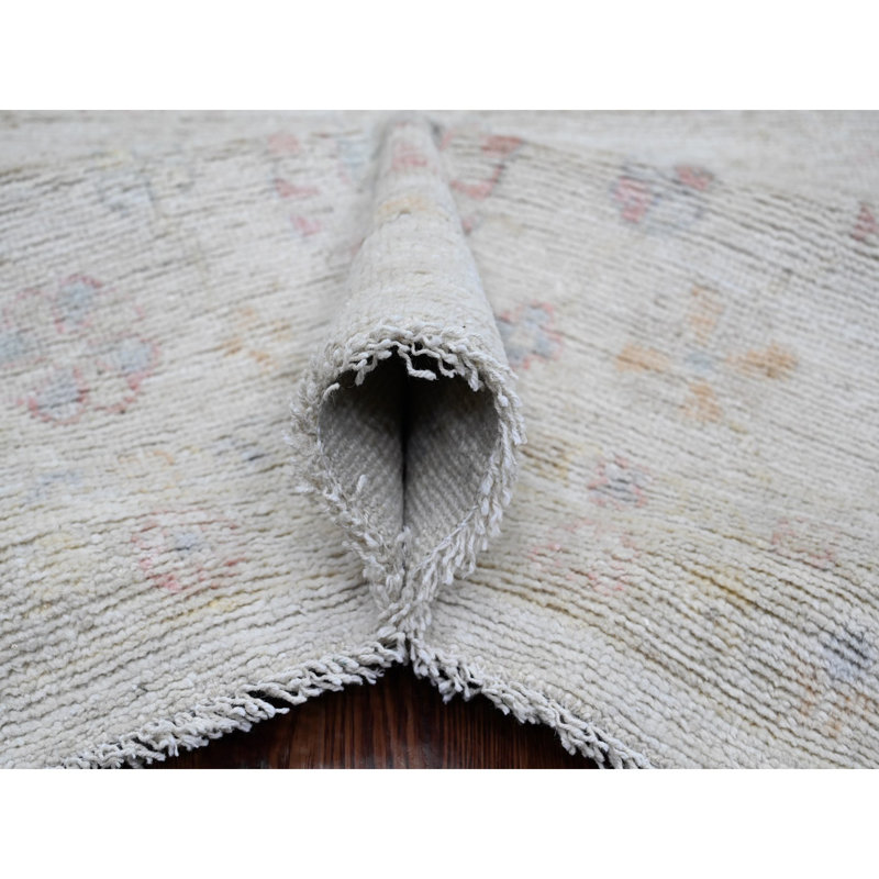 Tapis gris en laine noué à la main 7 pi 10 po x 9 pi 8 po B9E15B48EDC04459847A8A539C4A6A12
