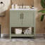 Meuble-lavabo de salle de bain avec lavabo en céramique et rangement polyvalent-1283208582