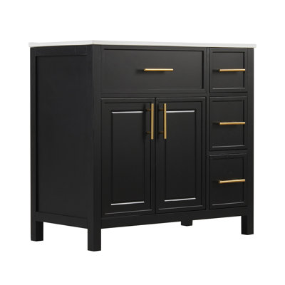 Bathroom Vanity with Sink Top Bathroom Vanity Cabinet with Two Doors and Three Drawers