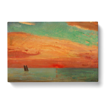 Sunrise Over The Eastern Sea by Fujishima Takeji - Wrapped Canvas Painting